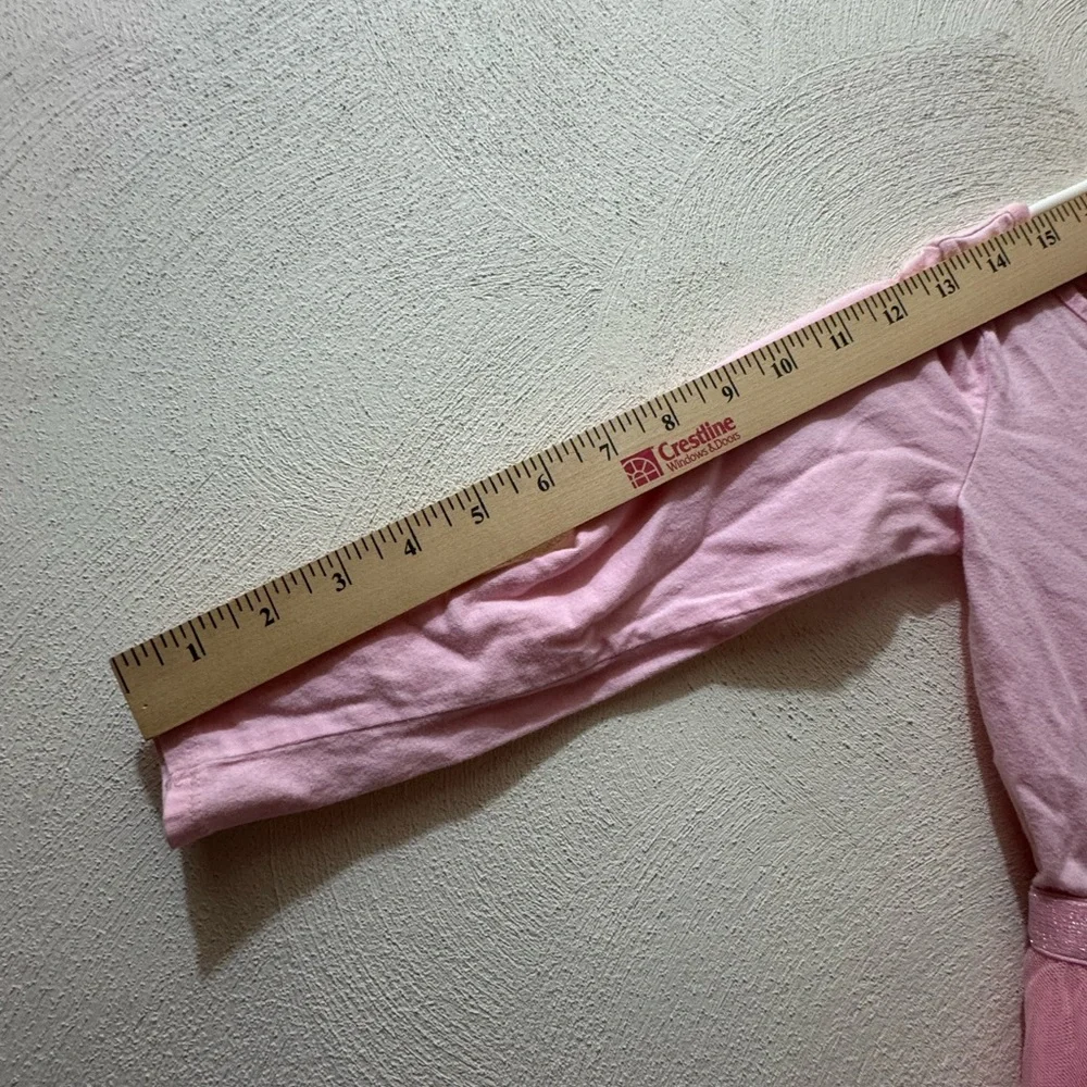 Girls Pink Tulle Dress Size 4T The Children's Place Sequin Heart Long Sleeve